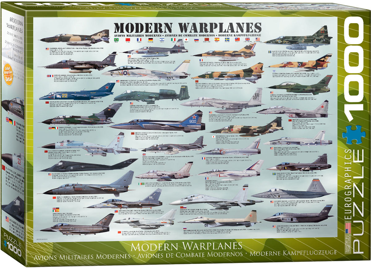 Modern Warplanes – 1000 Piece Jigsaw Puzzle (Eurographics)