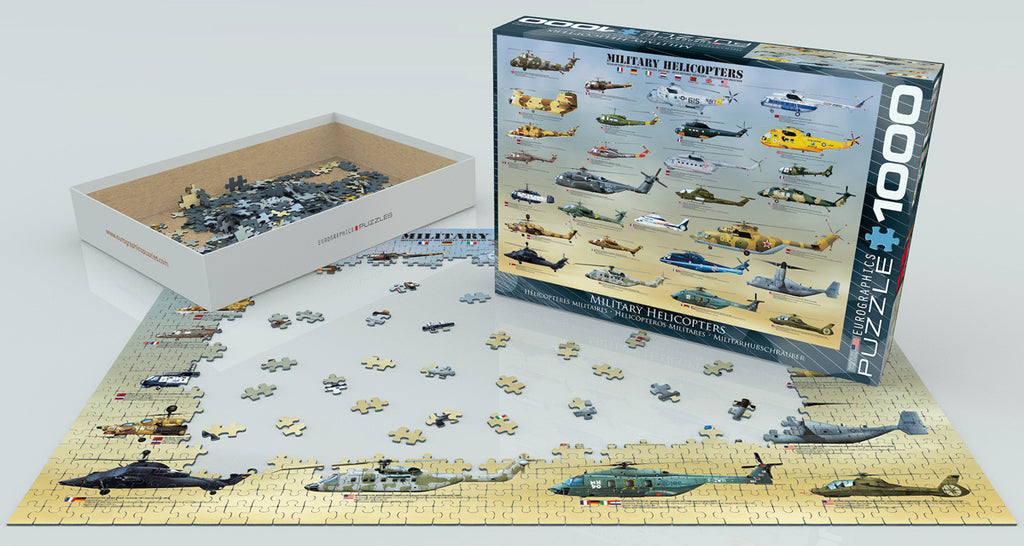 Military Helicopters – 1000 Piece Jigsaw Puzzle (Eurographics)