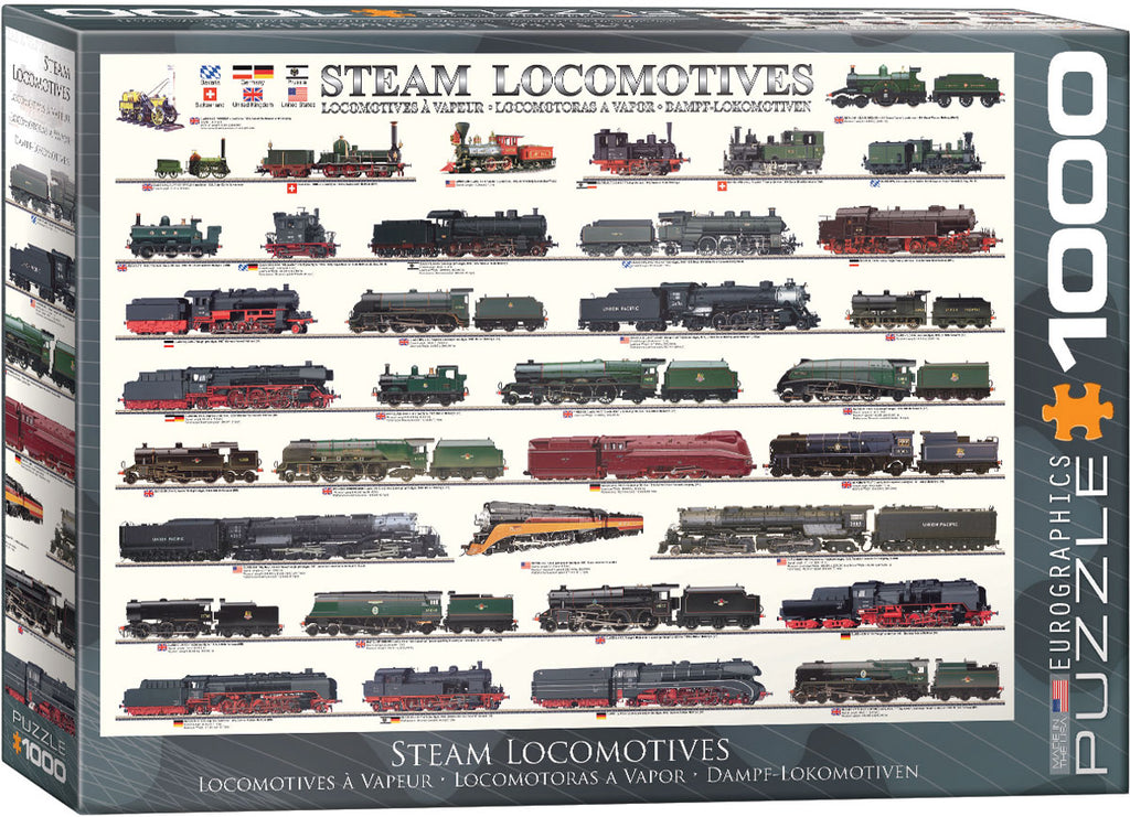 Steam Locomotives – 1000 Piece Jigsaw Puzzle (Eurographics)