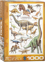 Dinosaurs – 1000 Piece Jigsaw Puzzle (Eurographics)