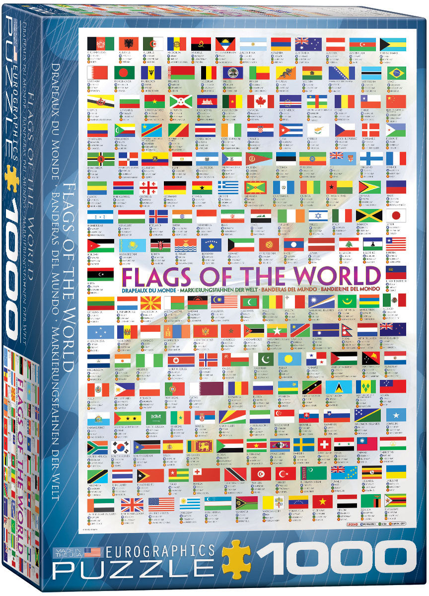Flags of the World – 1000 Piece Jigsaw Puzzle (Eurographics)