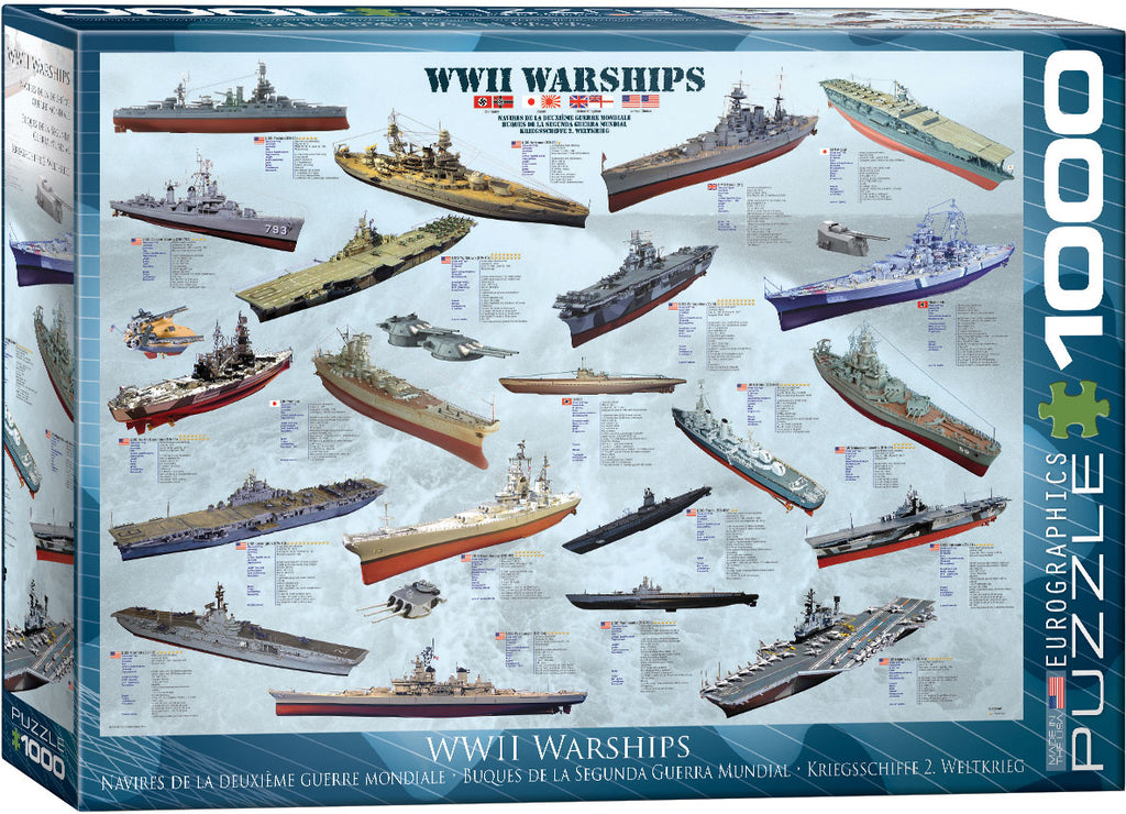 World War II Warships – 1000 Piece Jigsaw Puzzle (Eurographics)