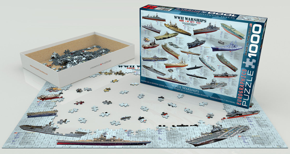 Eurographics - World War II Warships - 1000 piece jigsaw puzzle