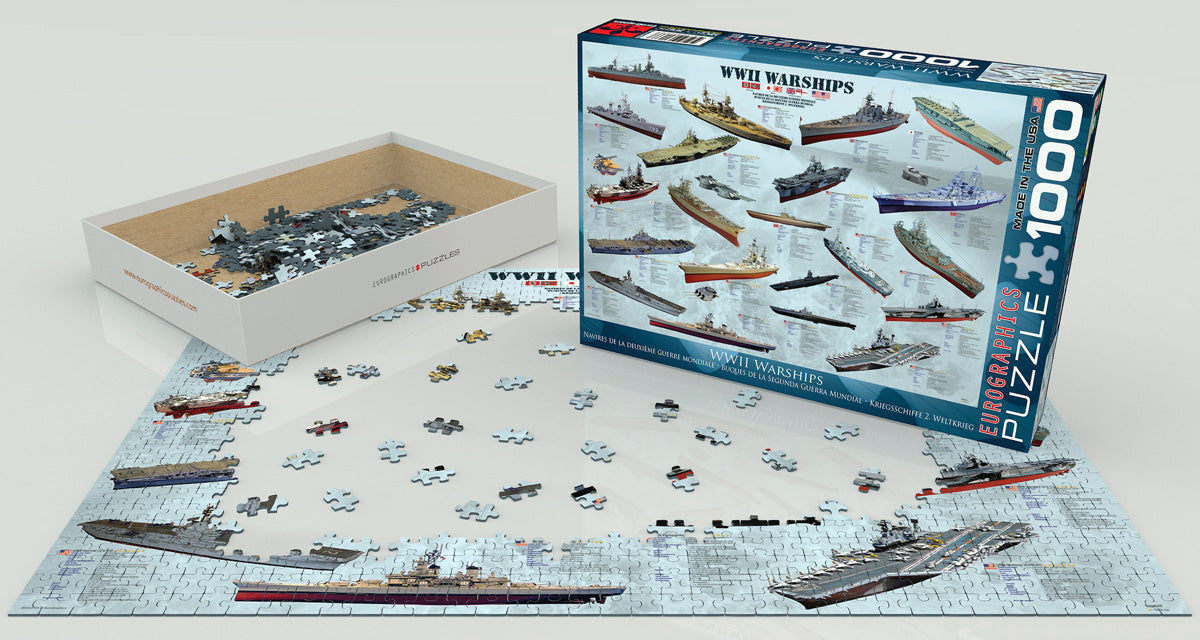 World War II Warships – 1000 Piece Jigsaw Puzzle (Eurographics)