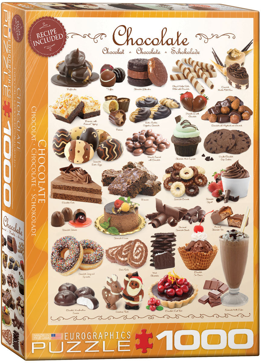 Sweet Line - Chocolate – 1000 Piece Jigsaw Puzzle (Eurographics)