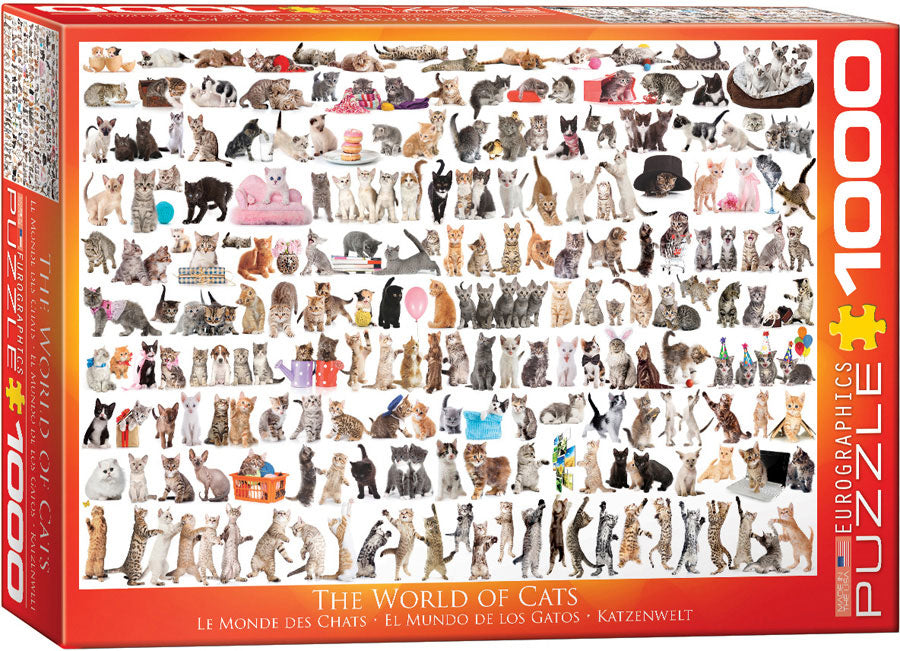 Eurographics - The World of Cats - 1000 piece jigsaw puzzle