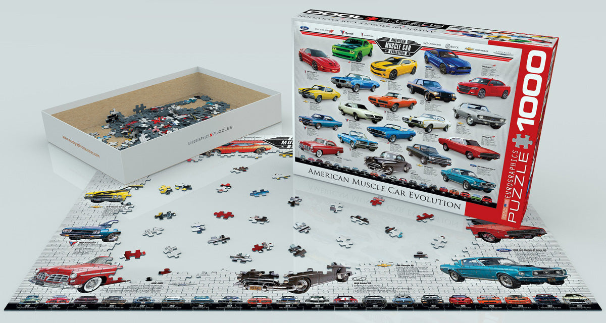 Muscle Car Evolution – 1000 Piece Jigsaw Puzzle (Eurographics)