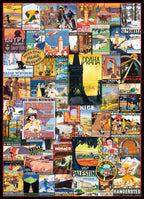 Travel Around the World Vintage Posters – 1000 Piece Jigsaw Puzzle (Eurographics)