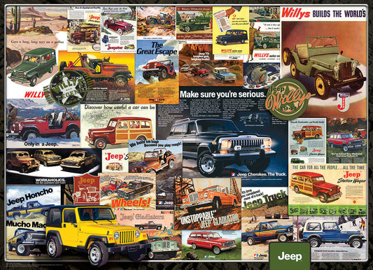 Eurographics - Jeep Vintage Posters - 1000 Piece Jigsaw Puzzle