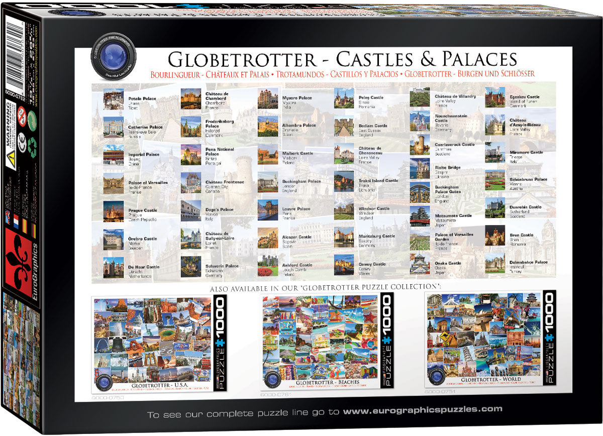 Eurographics 6000-0762 Globetrotter - Castles and Palaces - 1000 Piece Jigsaw Puzzle