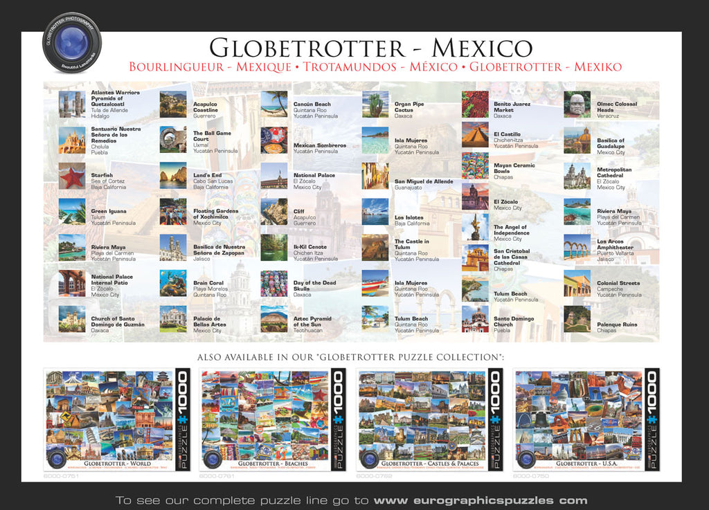 Globetrotter Mexico – 1000 Piece Jigsaw Puzzle (Eurographics)
