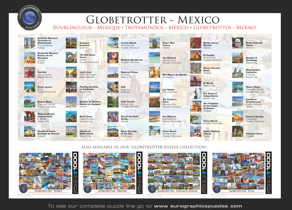Globetrotter Mexico – 1000 Piece Jigsaw Puzzle (Eurographics)