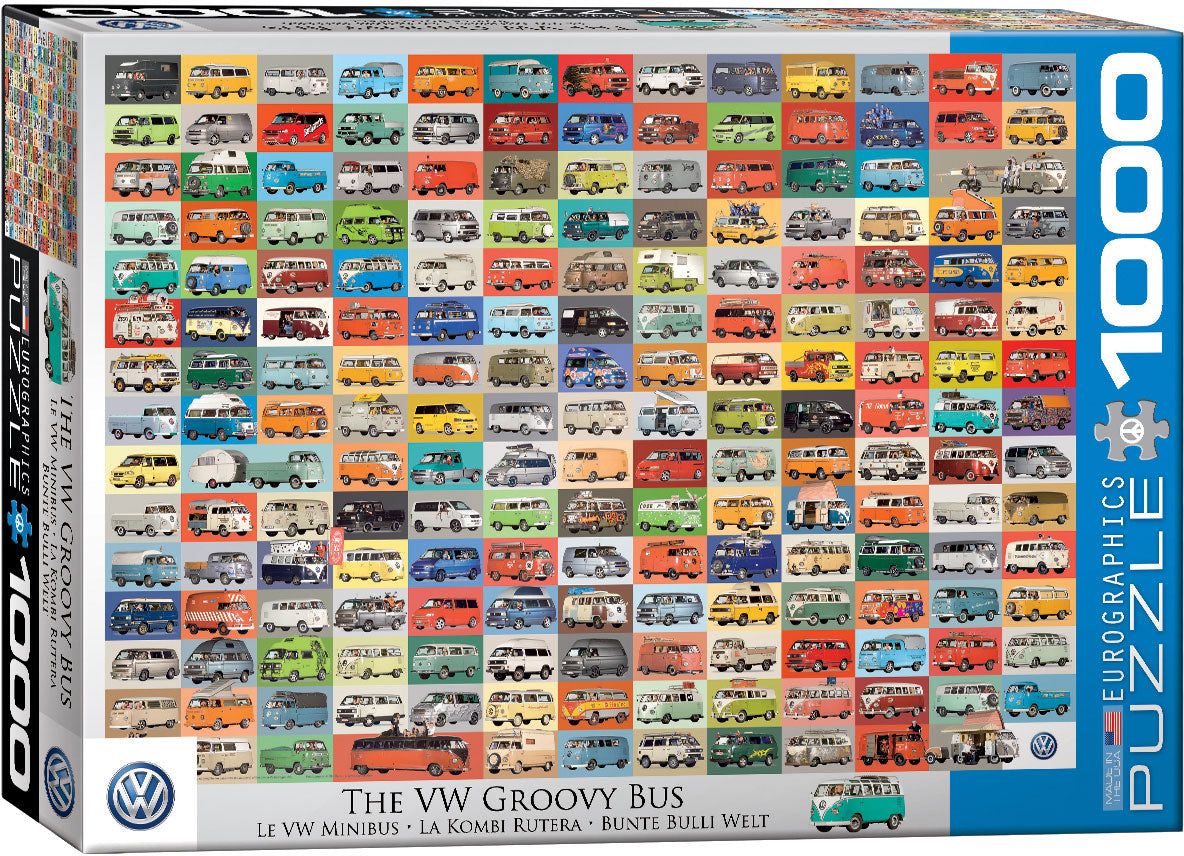 Volkswagon Groovy Bus – 1000 Piece Jigsaw Puzzle (Eurographics)
