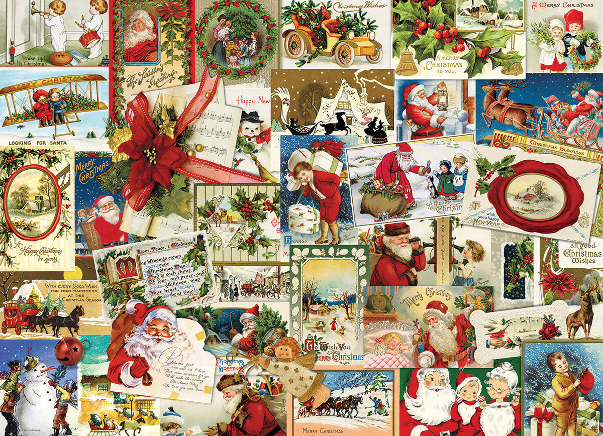 Vintage Christmas Cards – 1000 Piece Jigsaw Puzzle (Eurographics)