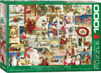 Vintage Christmas Cards – 1000 Piece Jigsaw Puzzle (Eurographics)