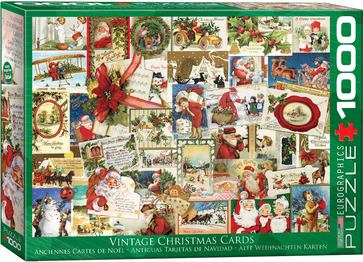 Vintage Christmas Cards – 1000 Piece Jigsaw Puzzle (Eurographics)