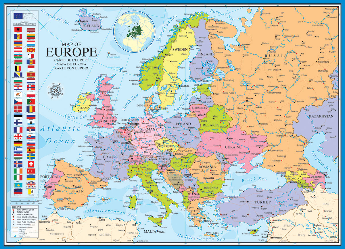 Eurographics - Map of Europe - 1000 piece jigsaw puzzle