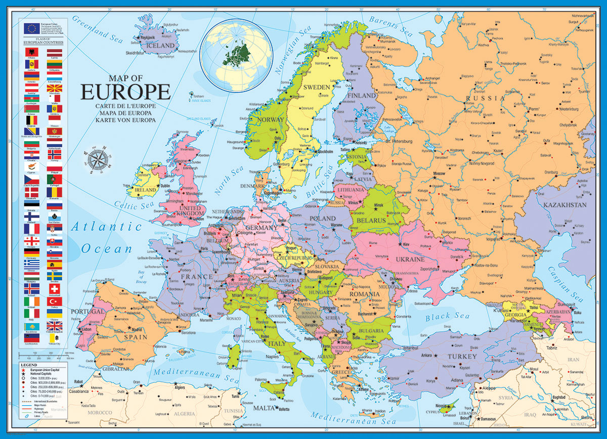 Map of Europe – 1000 Piece Jigsaw Puzzle (Eurographics)
