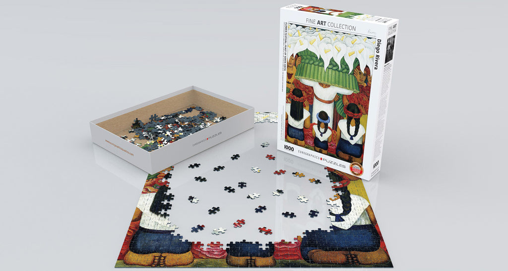 Flower Festival by Diego Rivera – 1000 Piece Jigsaw Puzzle (Eurographics)