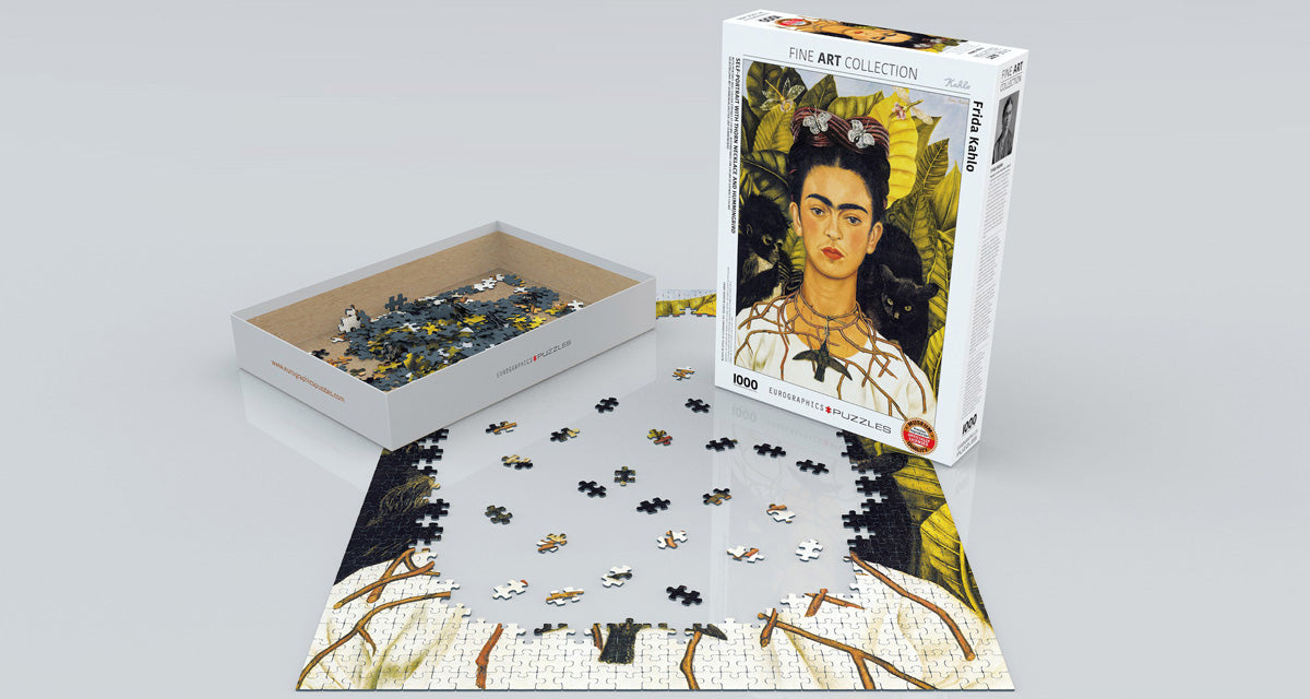 Eurographics - Self-Portrait with Thorn Necklace and Hummingbird - 1000 Piece Jigsaw Puzzle
