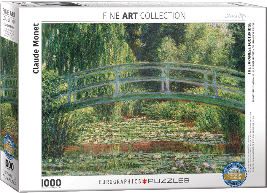 The Japanese Footbridge by Claude Monet – 1000 Piece Jigsaw Puzzle (Eurographics)