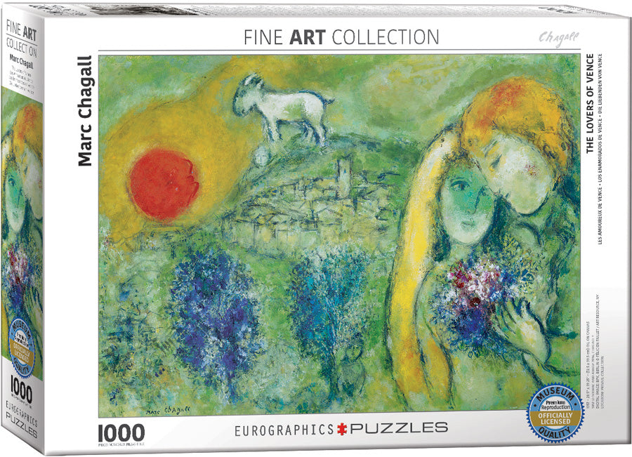 The Lovers of Vence by Marc Chagall – 1000 Piece Jigsaw Puzzle (Eurographics)