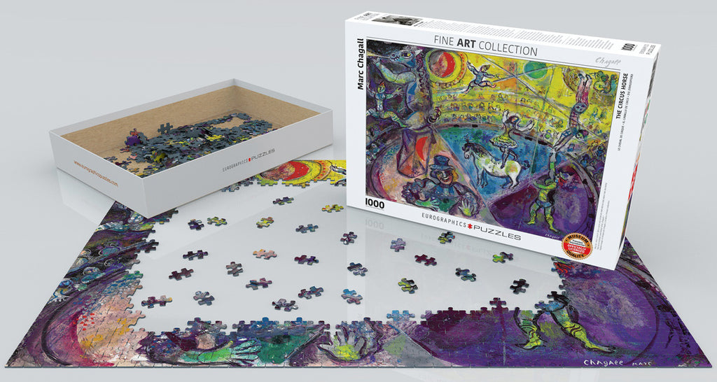 The Circus Horse by Marc Chagall – 1000 Piece Jigsaw Puzzle (Eurographics) - Completed Puzzle