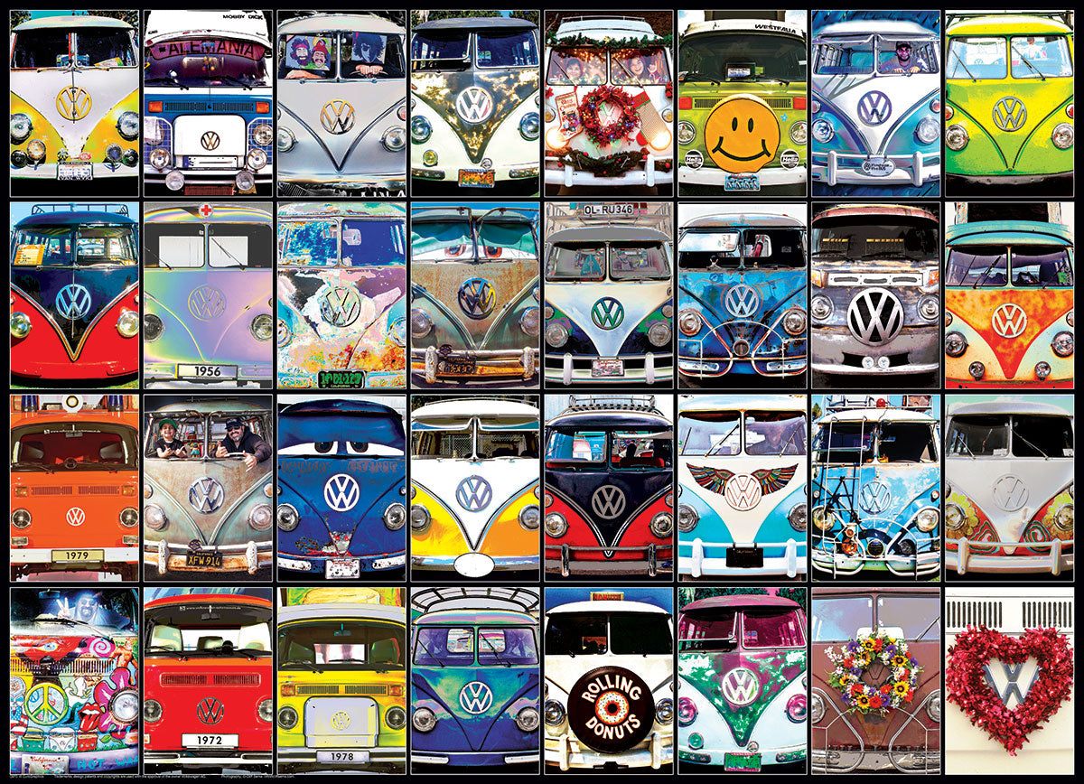 VW Bus Cool Faces – 1000 Piece Jigsaw Puzzle (Eurographics)