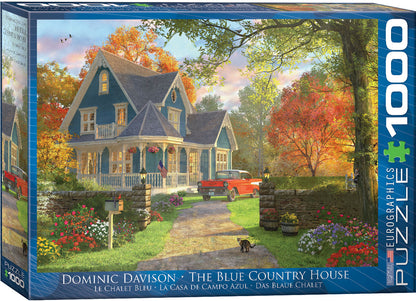 Eurographics - The Blue Country House by Dominic Davison - 1000 Piece Jigsaw Puzzle