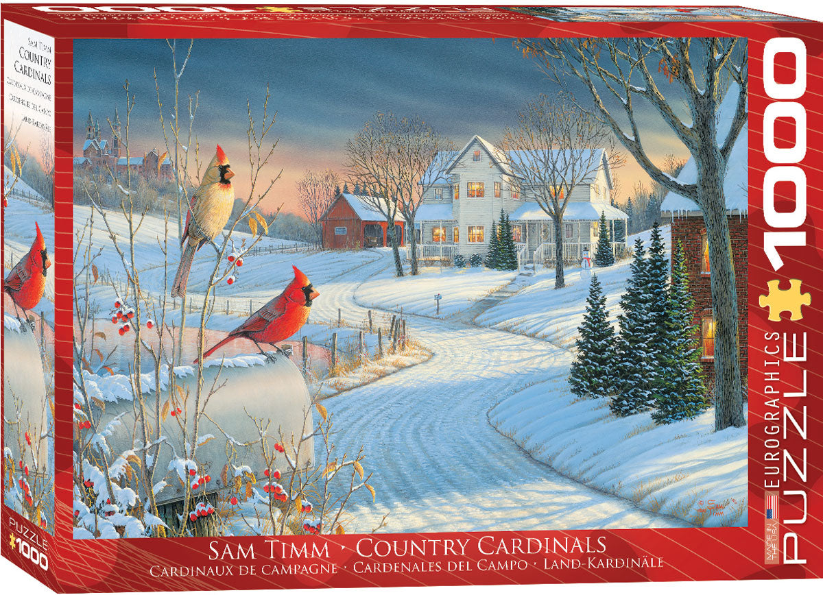 Eurographics - Country Cardinals by Sam Timm - 1000 Piece Jigsaw Puzzle