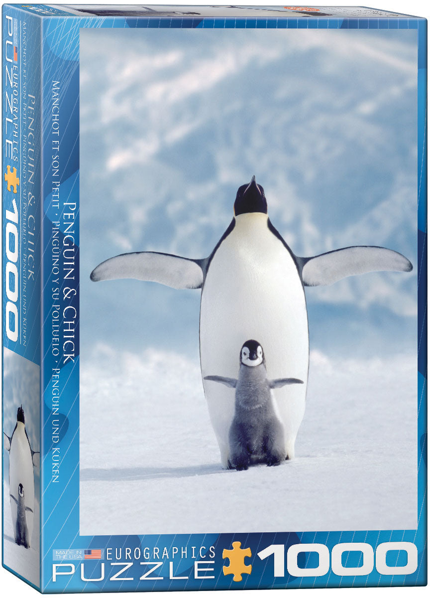 Eurographics - Penguin and Baby - 1000 piece jigsaw puzzle - Completed Puzzle