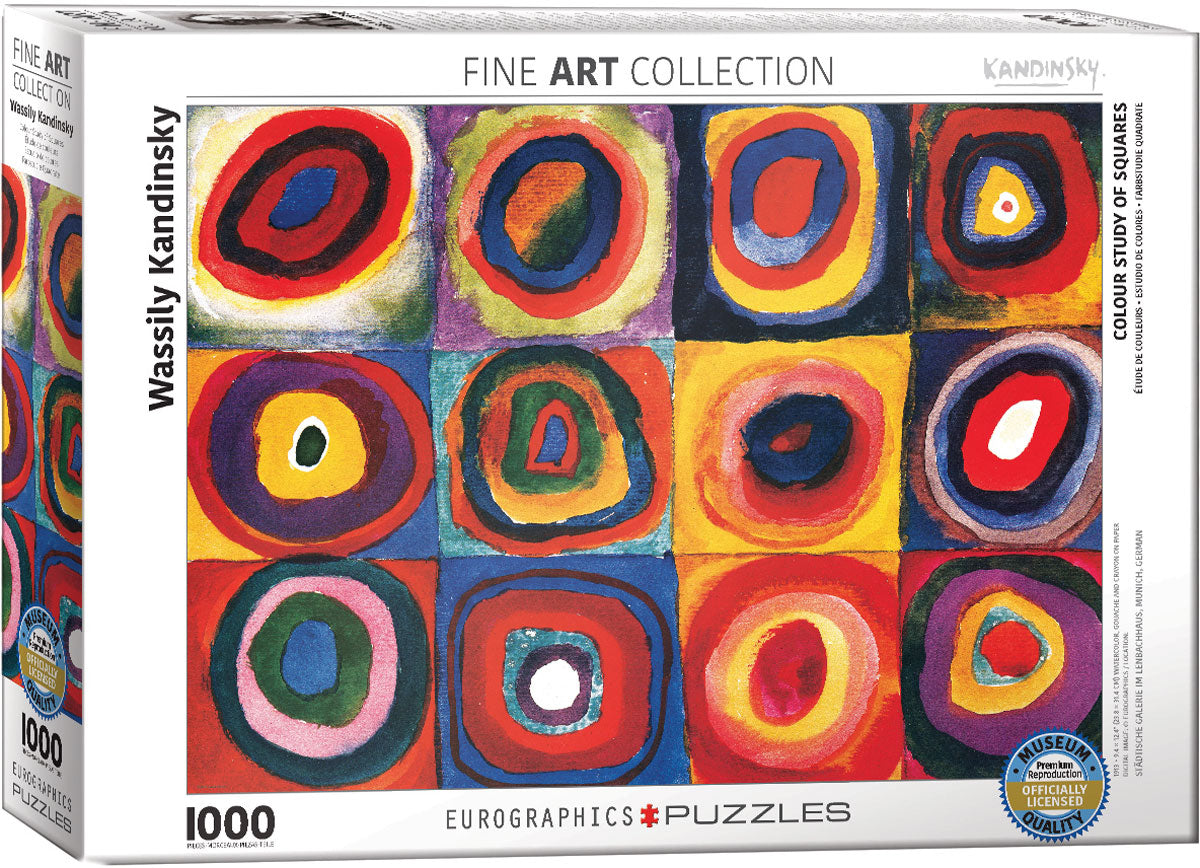 Eurographics - Colour Study of Squares - 1000 Piece Jigsaw Puzzle
