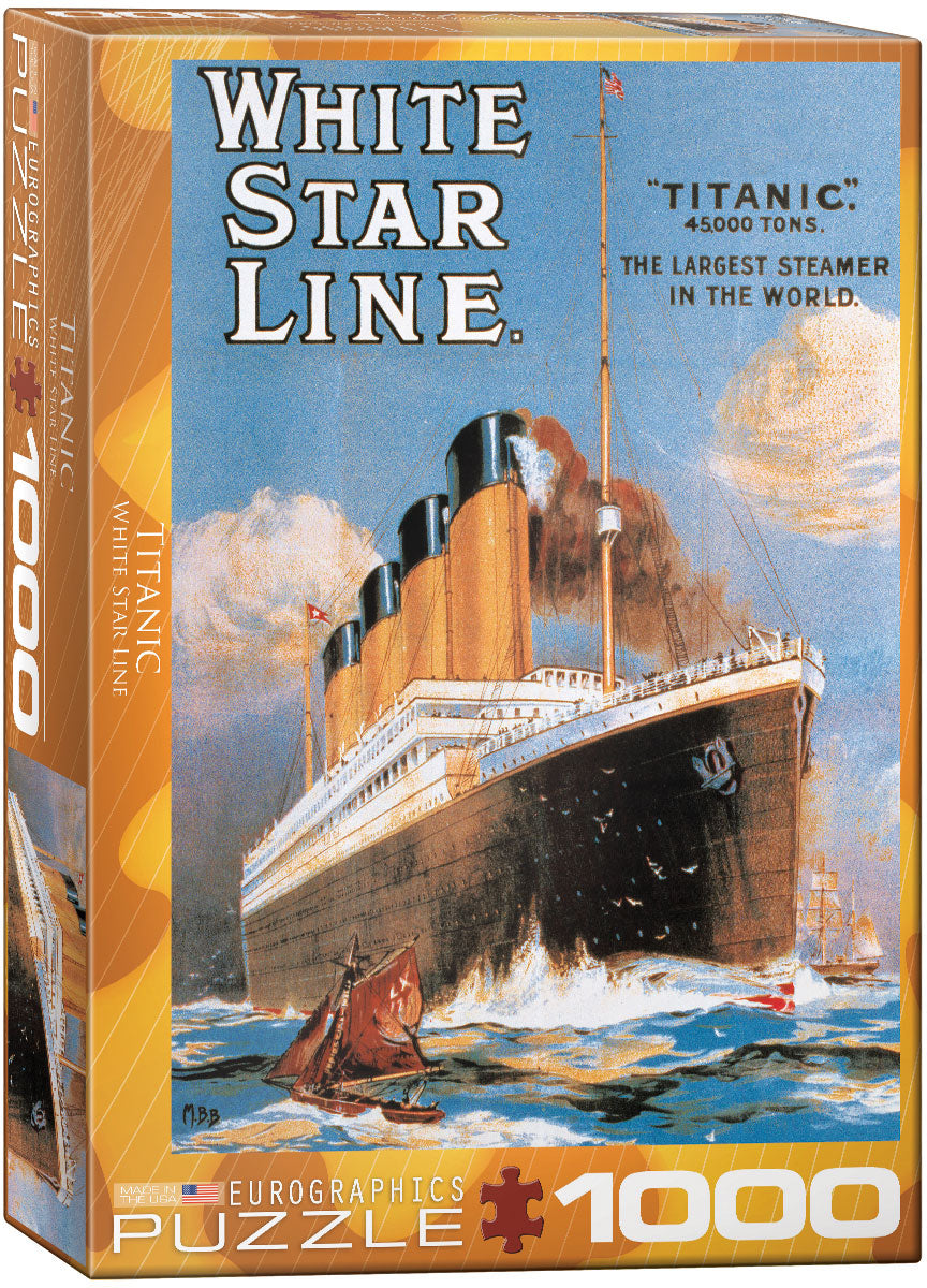 Titanic White Star Line – 1000 Piece Jigsaw Puzzle (Eurographics)