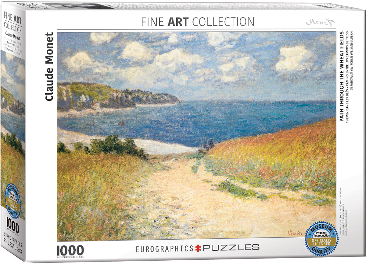 Eurographics - Claude Monet - Path Through the Wheat Fields - 1000 Piece Jigsaw Puzzle