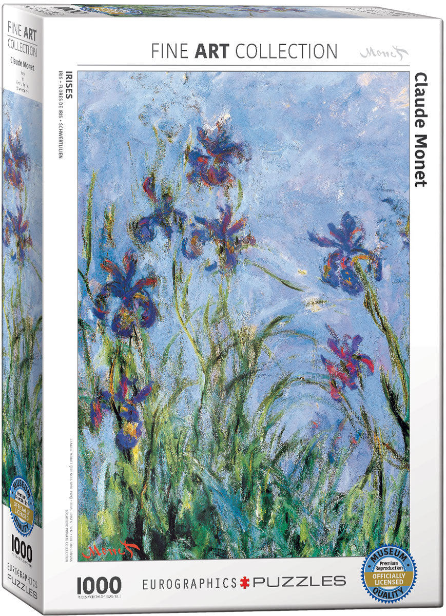 Irises (Detail) by Claude Monet – 1000 Piece Jigsaw Puzzle (Eurographics)