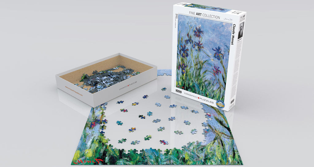 Irises (Detail) by Claude Monet – 1000 Piece Jigsaw Puzzle (Eurographics)