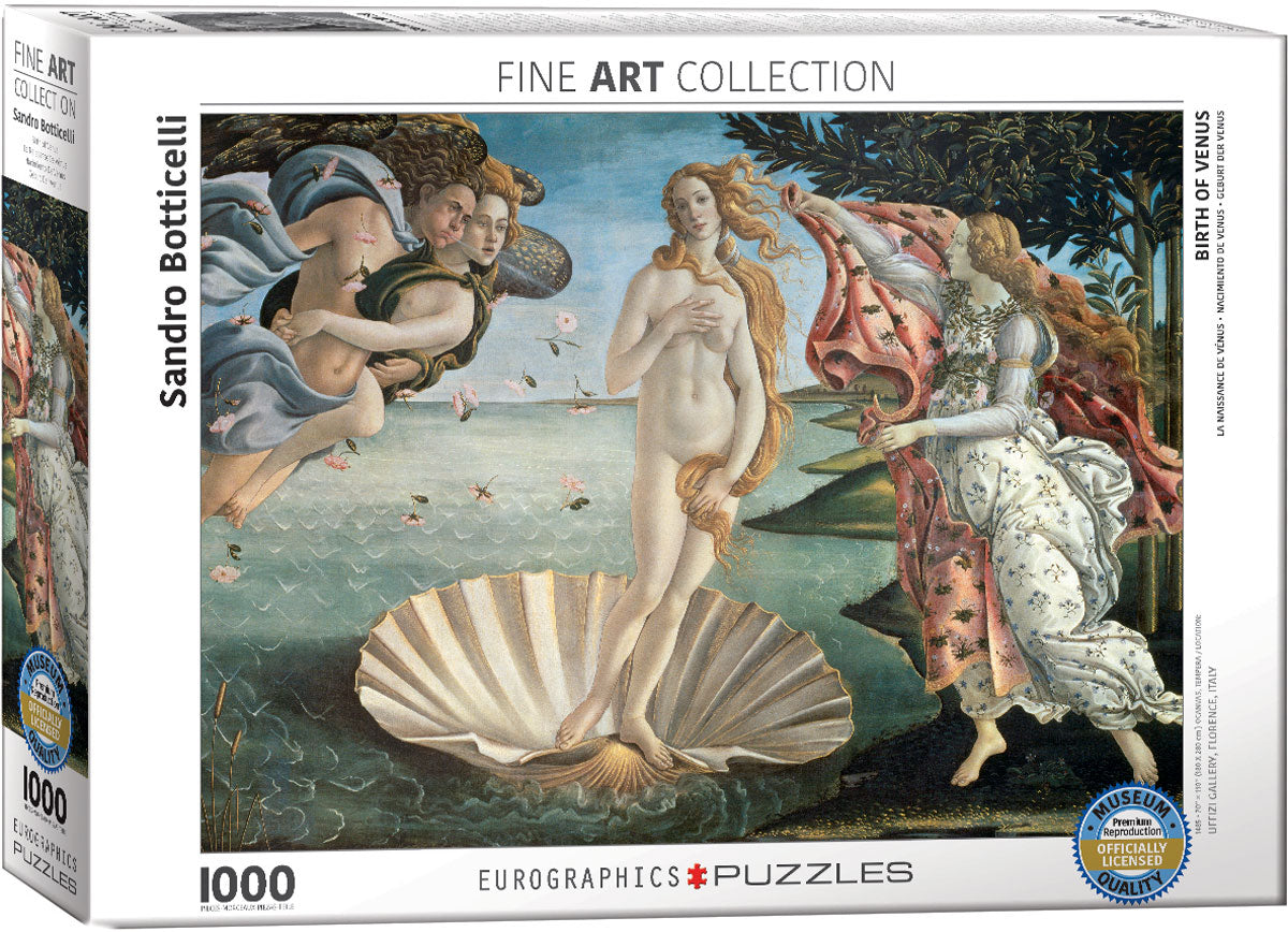 Eurographics - Birth of Venus by Sandro Botticelli - 1000 Piece Jigsaw Puzzle