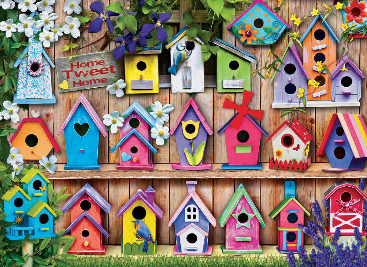 Home Tweet Home (Birdhouses) – 1000 Piece Jigsaw Puzzle (Eurographics)