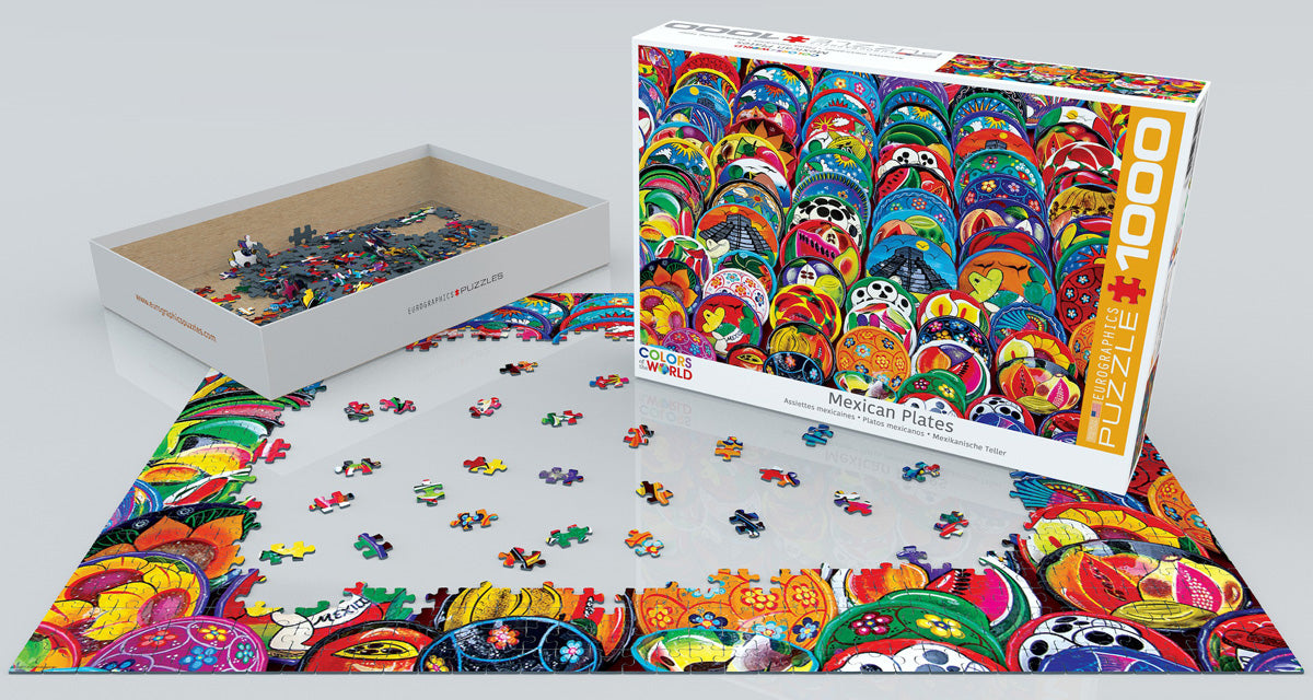 Mexican Ceramic Plates – 1000 Piece Jigsaw Puzzle (Eurographics)