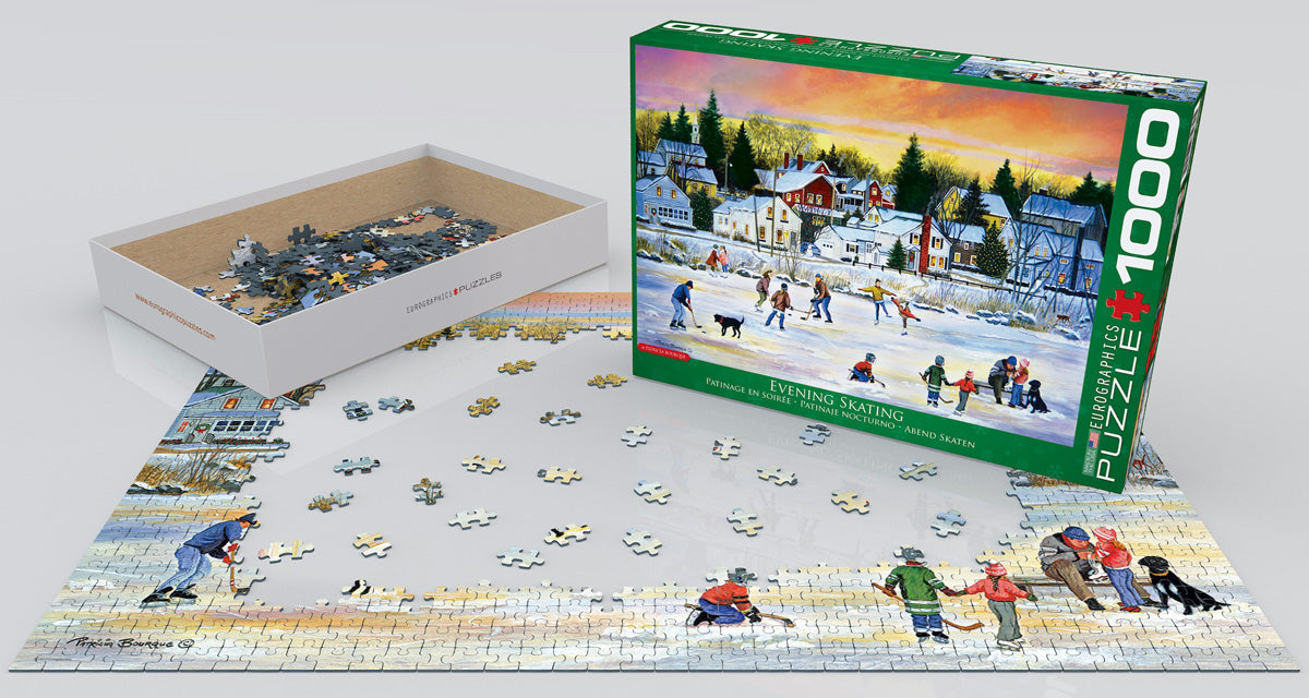 Eurographics - Evening Skating - 1000 Piece Jigsaw Puzzle