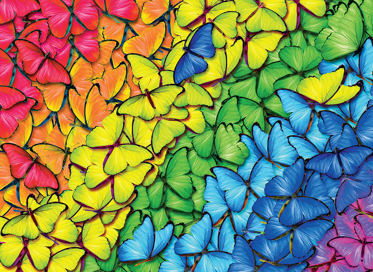 Butterfly Rainbow – 1000 Piece Jigsaw Puzzle (Eurographics)