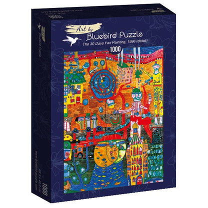 Bluebird Puzzle - Hundertwasser - The 30 Days Fax Painting, 1996 - 1000 Piece Jigsaw Puzzle