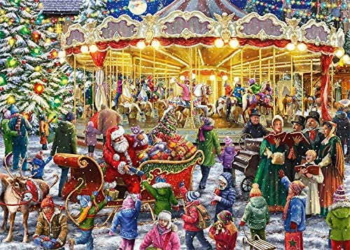 The Christmas Carousel – 2 x 1000 Piece Jigsaw Puzzles (Falcon De Luxe)