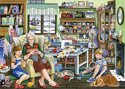 Granny's Sewing Room – 1000 Piece Jigsaw Puzzle (Falcon De Luxe)