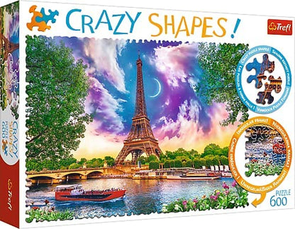 Trefl - Crazy Shapes - Sky Over Paris - 600 Piece Jigsaw Puzzle