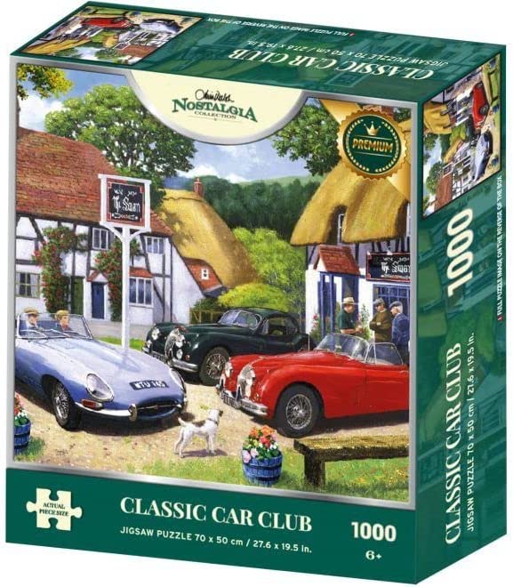 Kidicraft - Kevin Walsh - Classic Car Club - 1000 Piece Jigsaw Puzzle