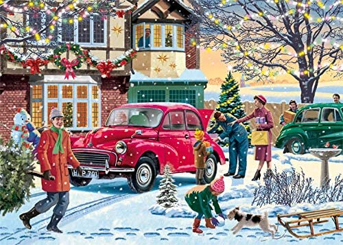 Falcon De Luxe - Family Time At Christmas - 4 X 1000 Piece Jigsaw Puzzles