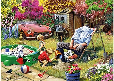 Kidicraft - Kevin Walsh - Busy in the Garden - 1000 Piece Jigsaw Puzzle
