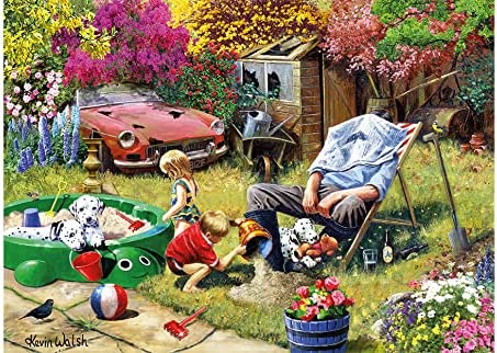 Busy in the Garden by Kevin Walsh – 1000 Piece Jigsaw Puzzle (Kidicraft)
