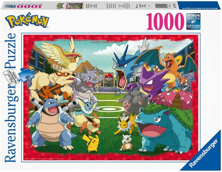 Box, straight on: Pokémon Showdown – 1000 Piece Jigsaw Puzzle (Ravensburger)